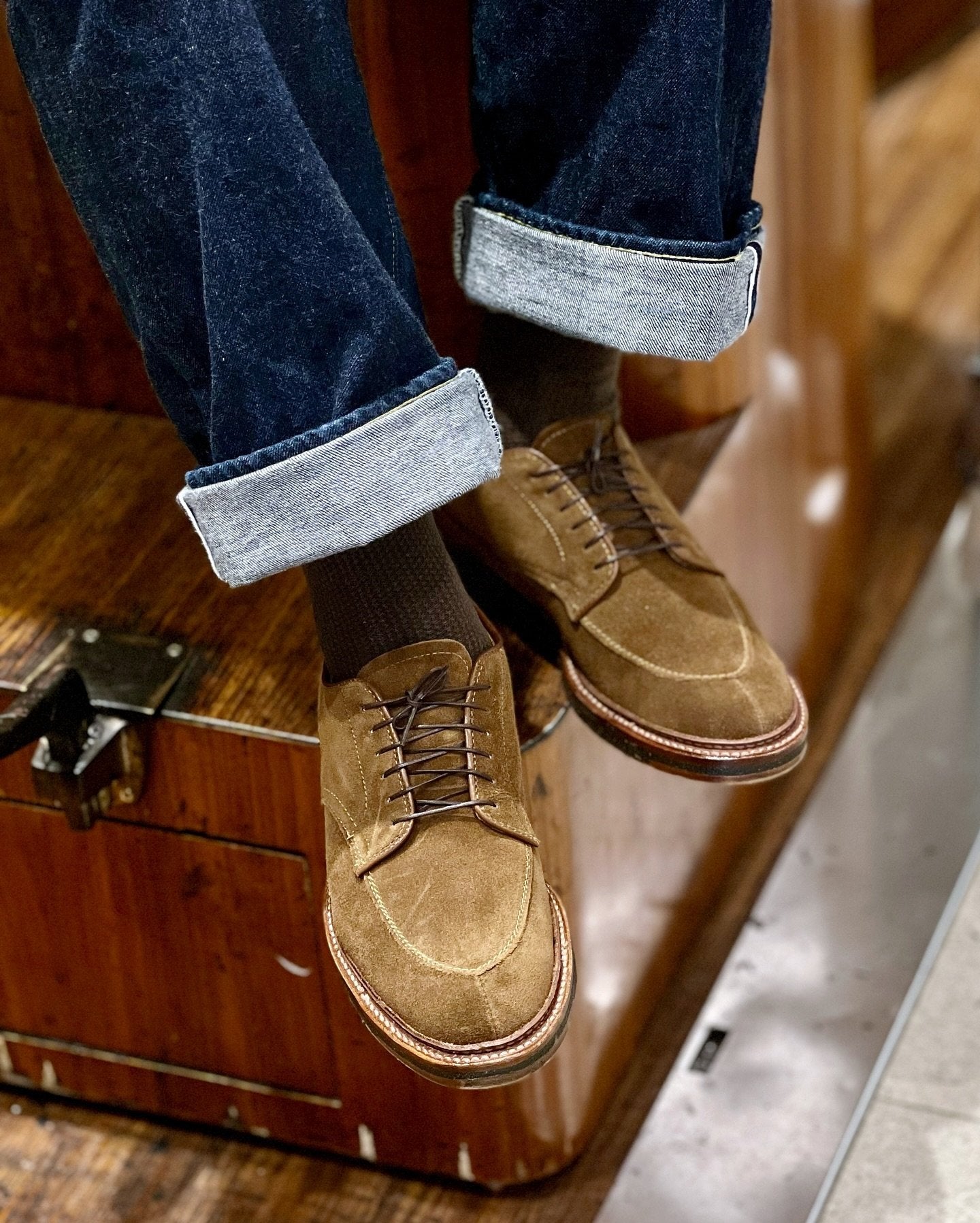 Autumn And Winter Suede Frosted Derby Shoes