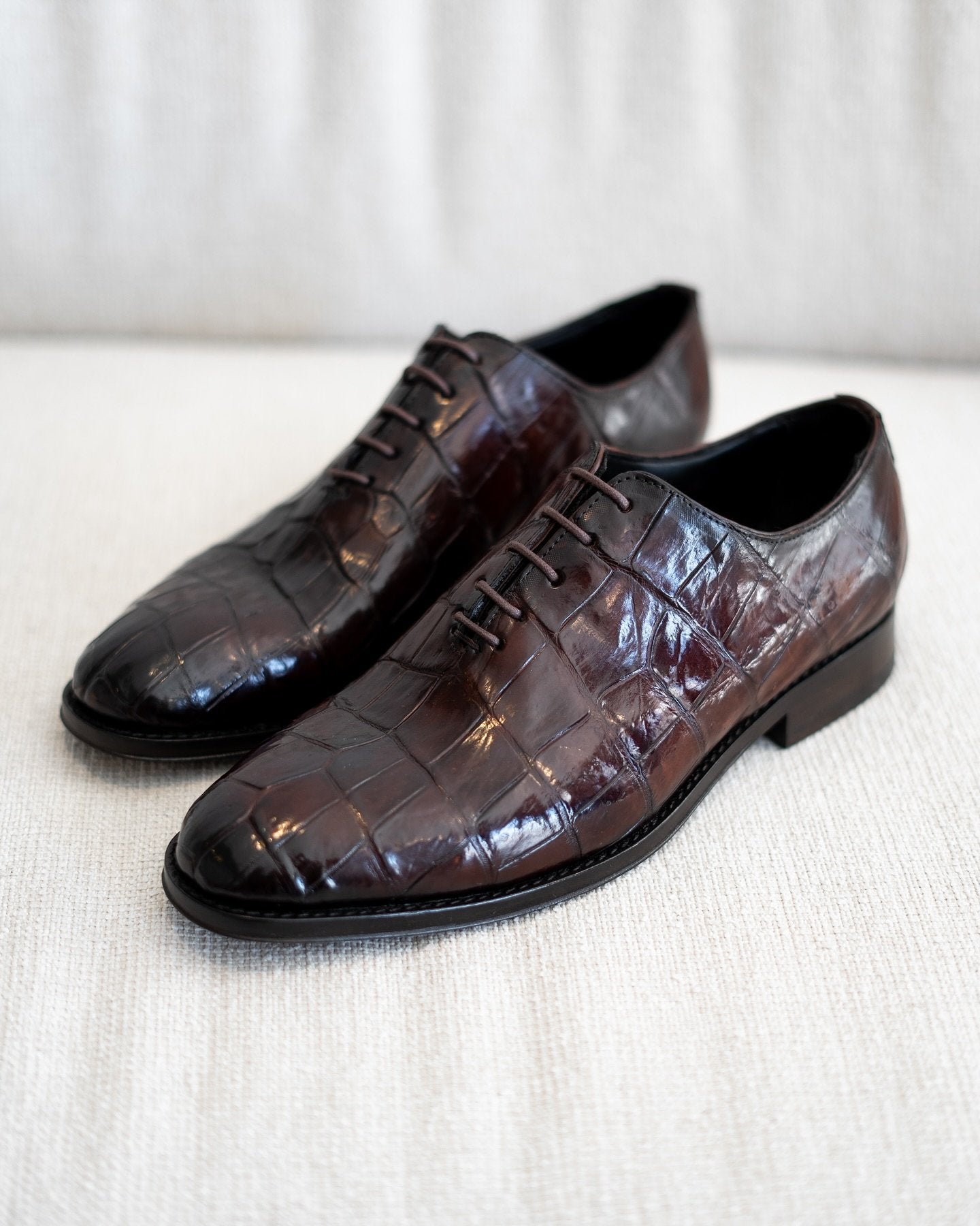 Crocodile Patent Leather Shoes