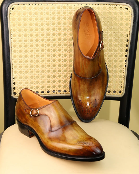 Carved Wooden Munk Shoes