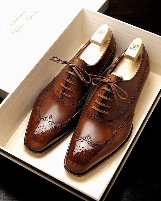 Handmade Vintage Carved Leather Shoes