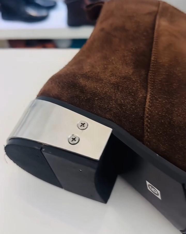 Brown Suede Zipper Chelsea Boots