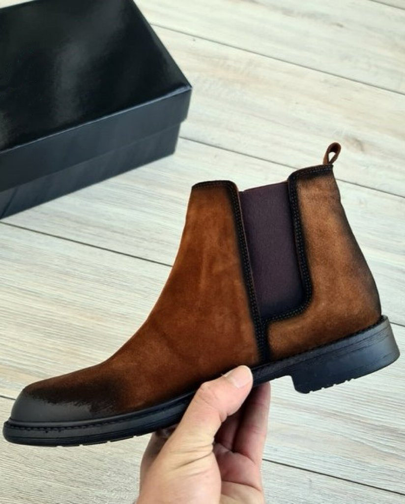 Suede Gradient Chelsea Boots