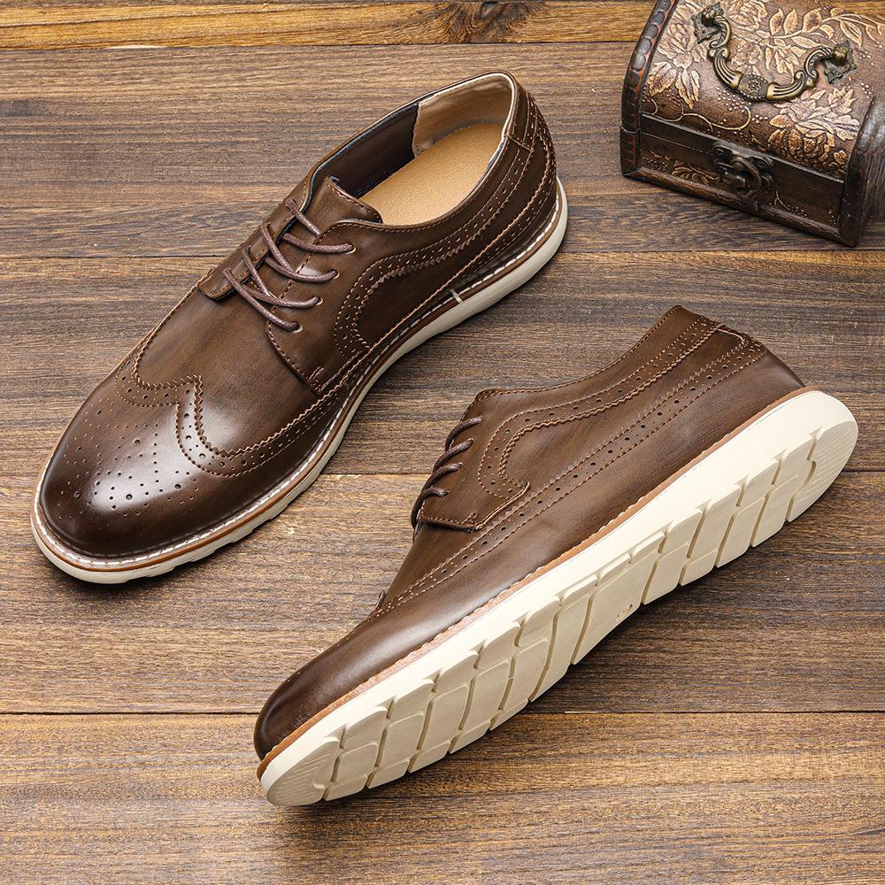 Men's Brogue Leather Loafers