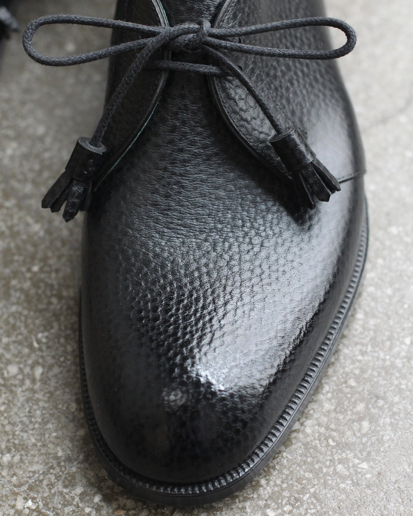 Black Soft Cowhide Oxfords