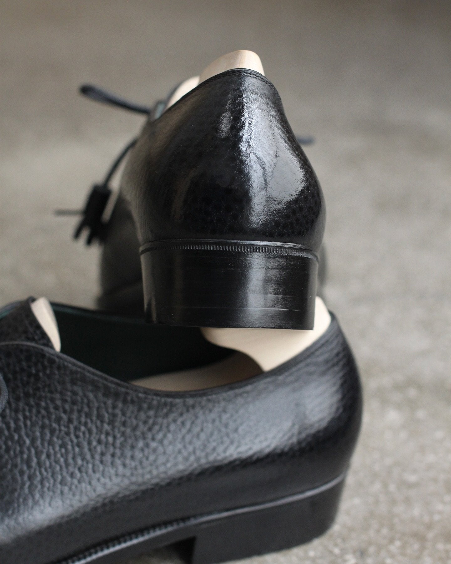 Black Soft Cowhide Oxfords