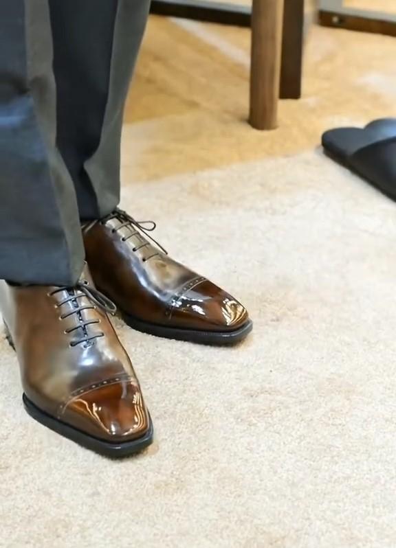 Handmade Men's Leather Derby Shoes