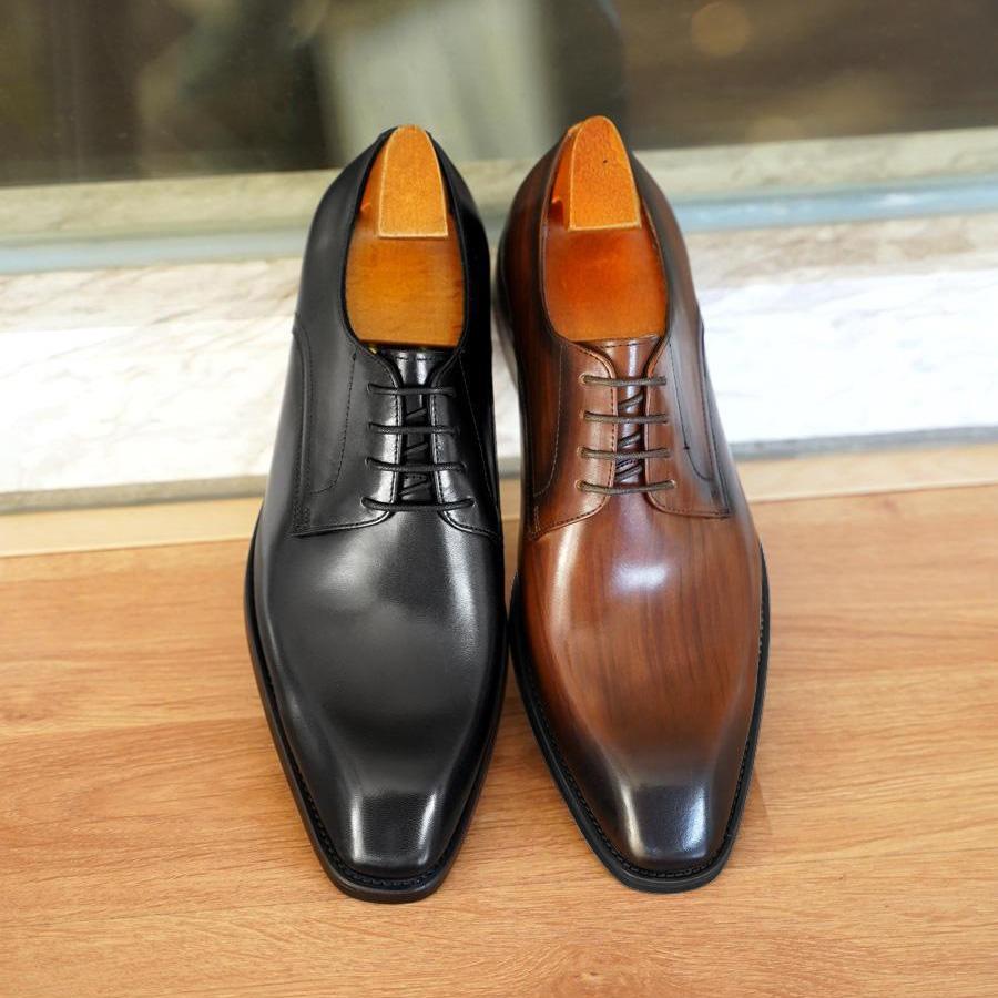 Men's Woodgrain Business Leather Shoes