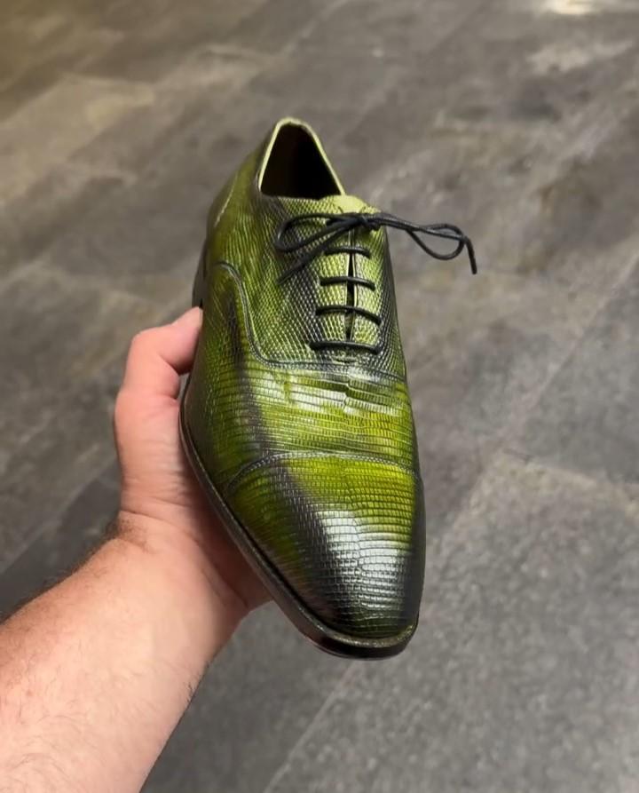 Green Business Derby Shoes