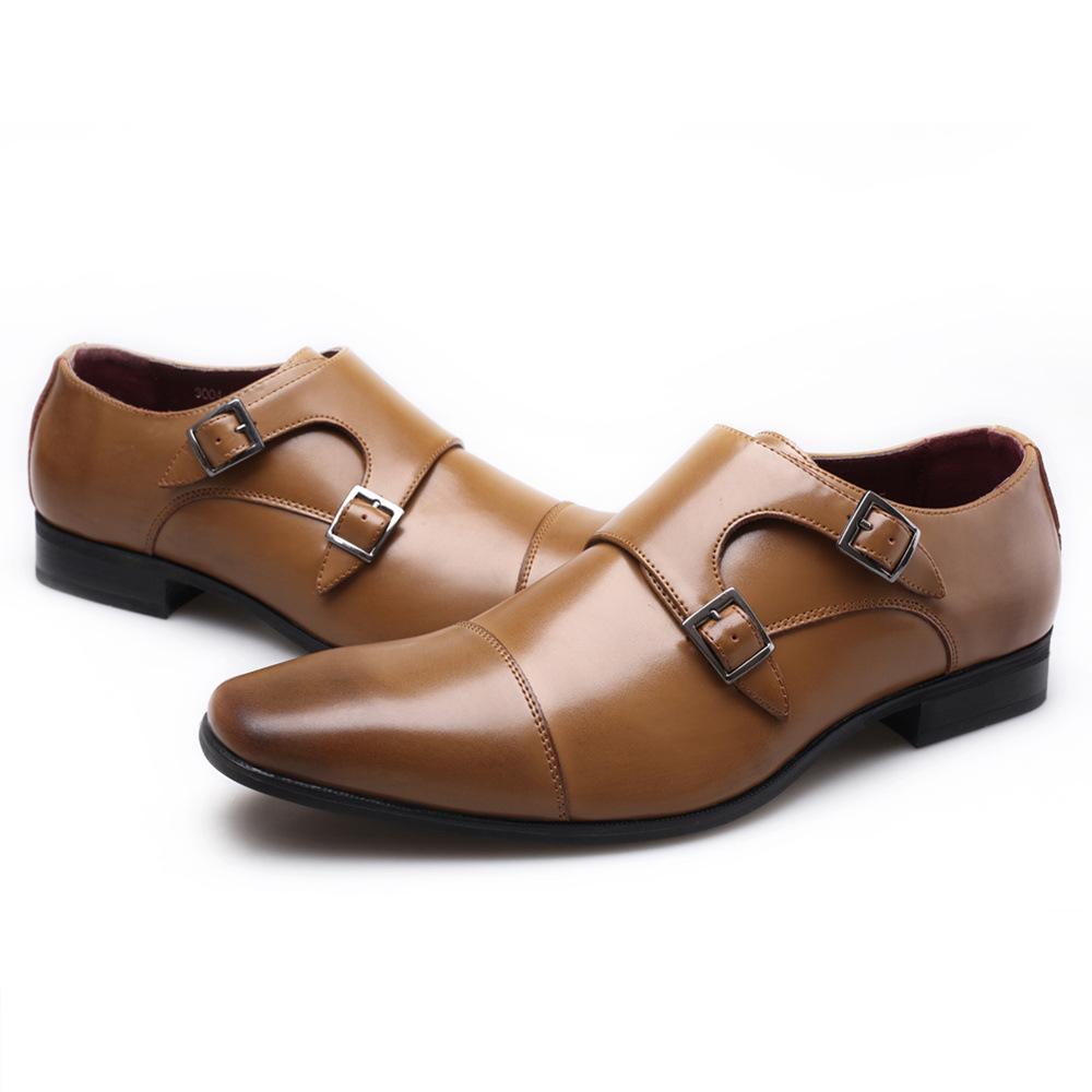 Men's Formal Leather Monk Shoes