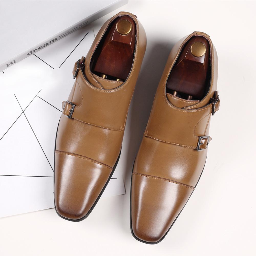 Men's Formal Leather Monk Shoes