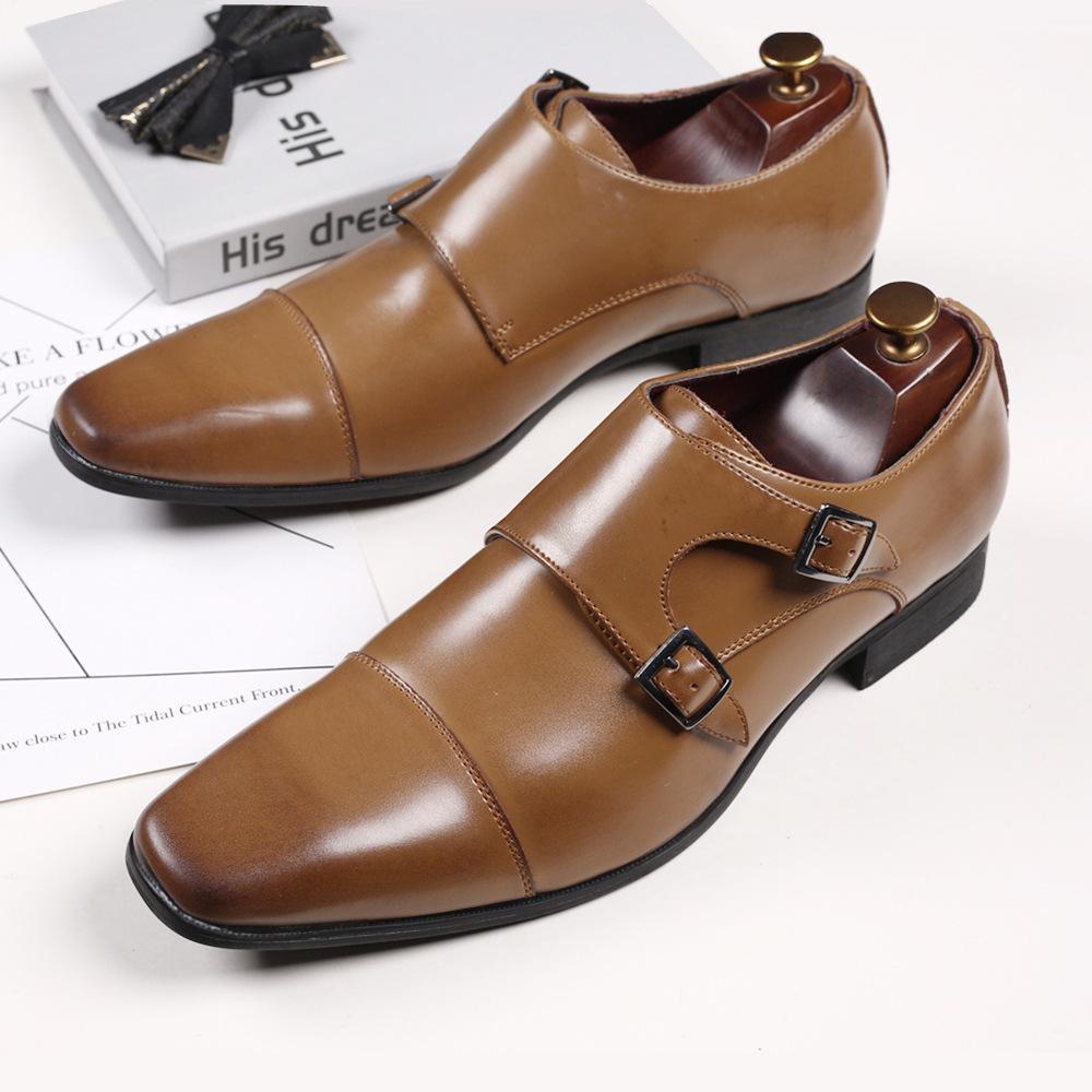 Men's Formal Leather Monk Shoes