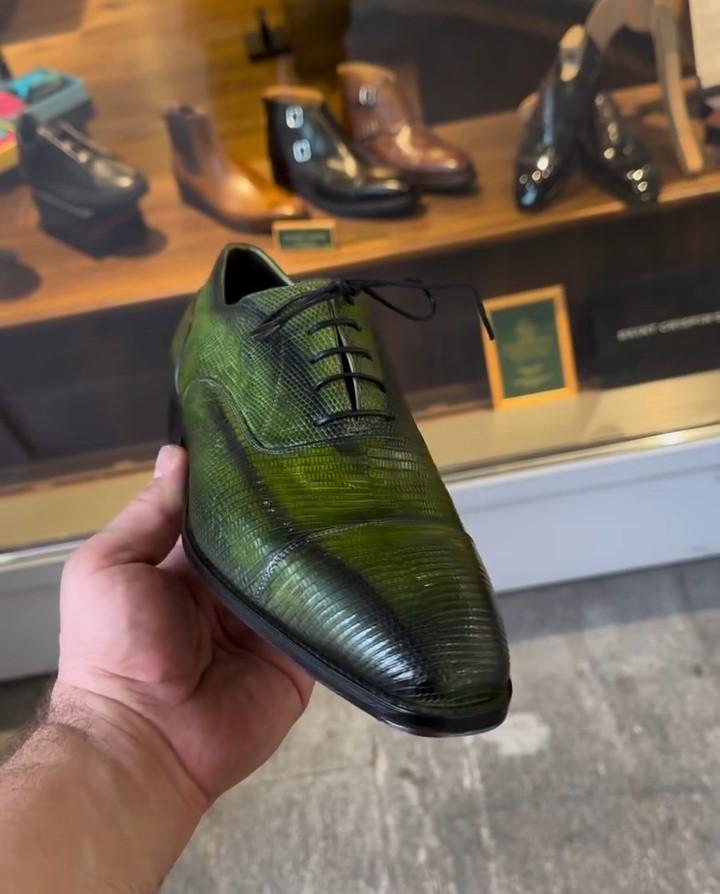 Green Business Derby Shoes