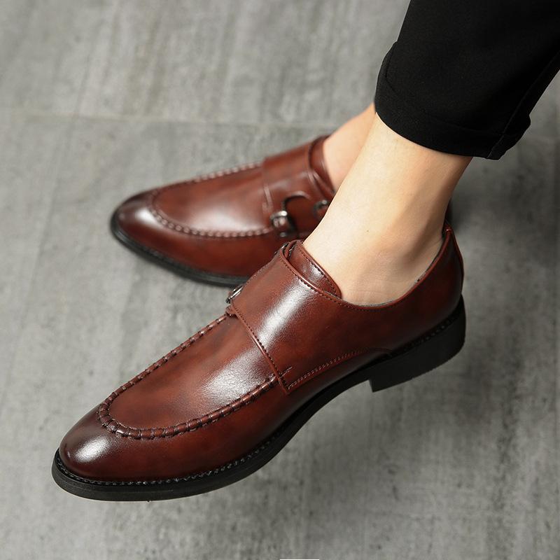 Men's Buckle-up Business Monk Shoes