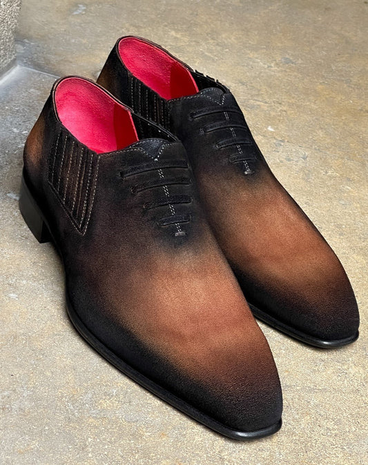 Suede Scuffed Oxfords